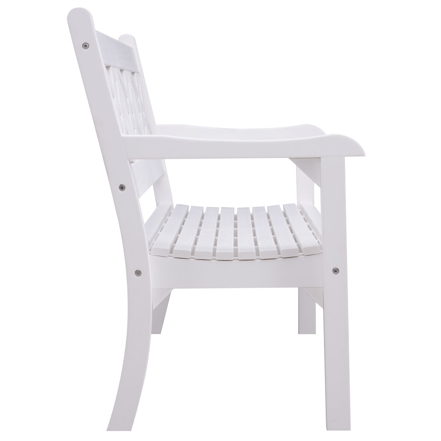 Winawood Speyside 2 Seater Wood Effect Bench - Nordic White