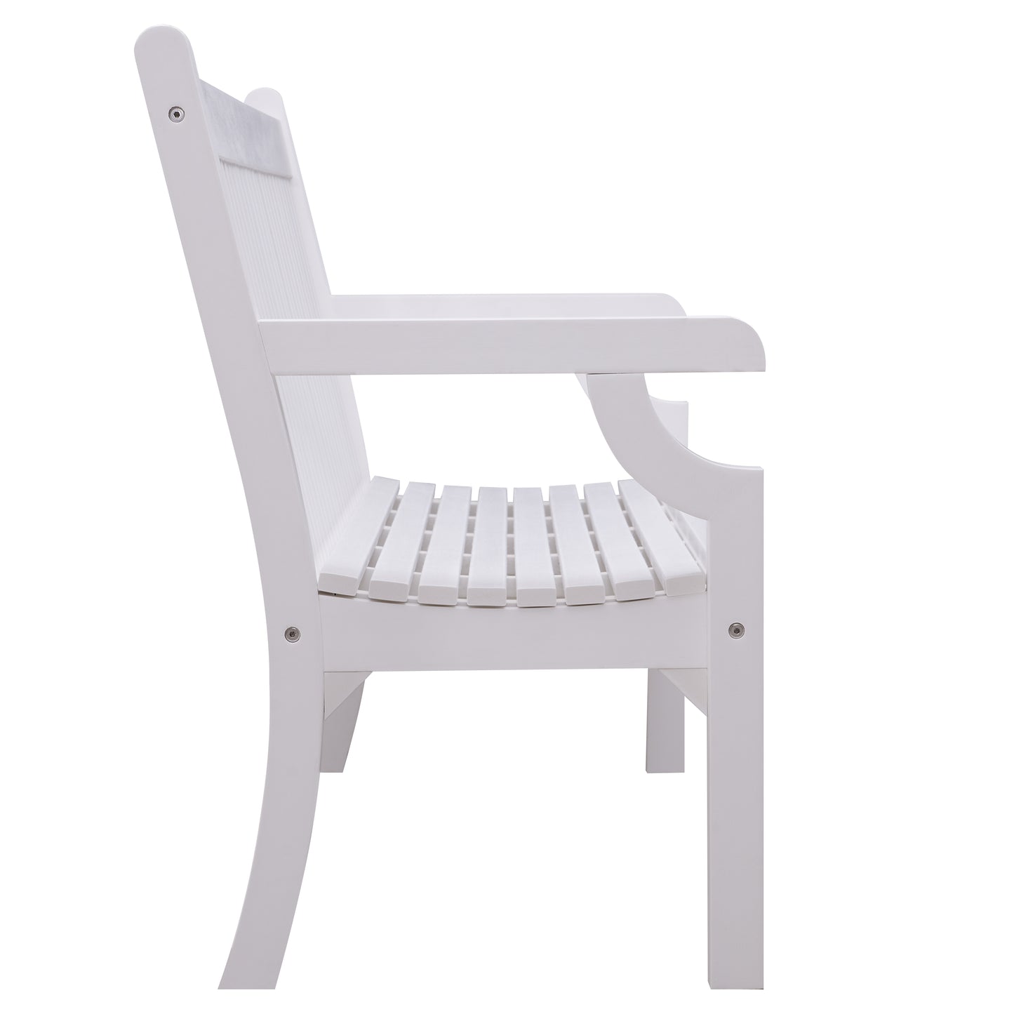 Winawood Sandwick 3 Seater Wood Effect Bench - Nordic White