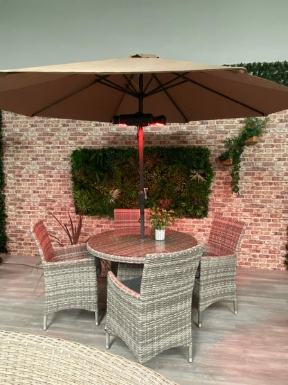 Electric Parasol Heater with Brackets and Grid Cover