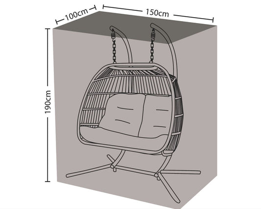 Outdoor Garden Furniture Cover For Eleanor Double Hanging Chair- Mail Order -150x100x190cm