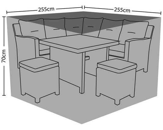 Outdoor Garden Furniture Cover For Square Lounge Set - Colour Box Packaging -255x255x70cm