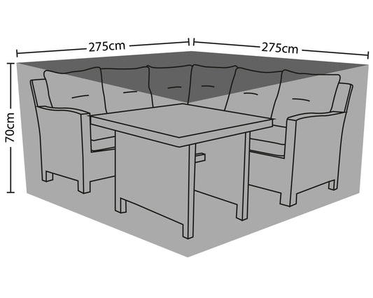 Outdoor Garden Furniture Cover For Square Lounge Set - Colour Box Packaging -275x275x70cm