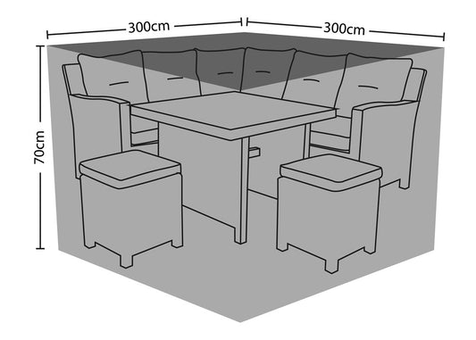 Outdoor Garden Furniture Cover For Square Lounge Set - Colour Box Packaging - 300x300x70cm