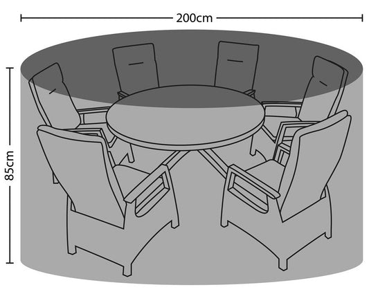 Outdoor Garden Furniture Cover For Round Garden Dining Set - Mail Order Packaging -Dia.200x85cm