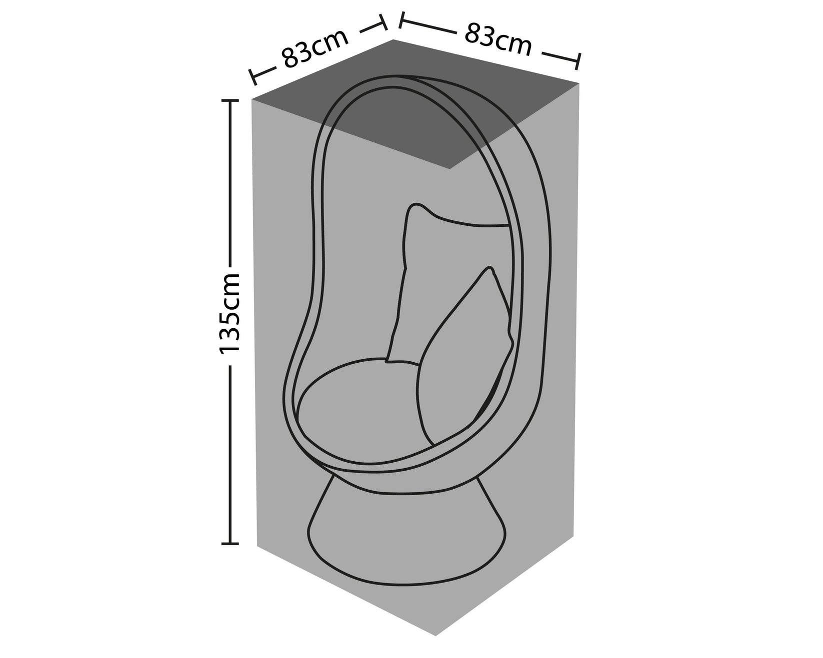 Outdoor Garden Furniture Cover For Swivel Cocoon Chair Colour Box Pac Maison & Garden