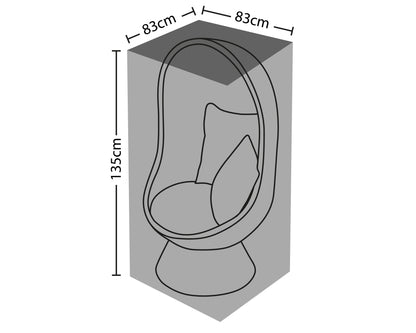Outdoor Garden Furniture Cover For Swivel Cocoon Chair- Mail Order Packaging - 83x83x135cm