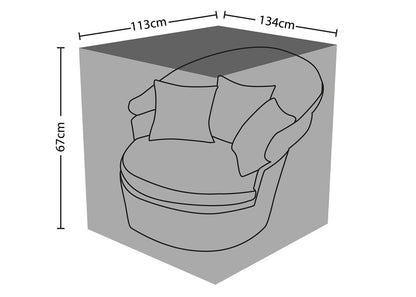 Outdoor Garden Furniture Cover For Small Daybed - Mail Order Packaging -134x113x67cm