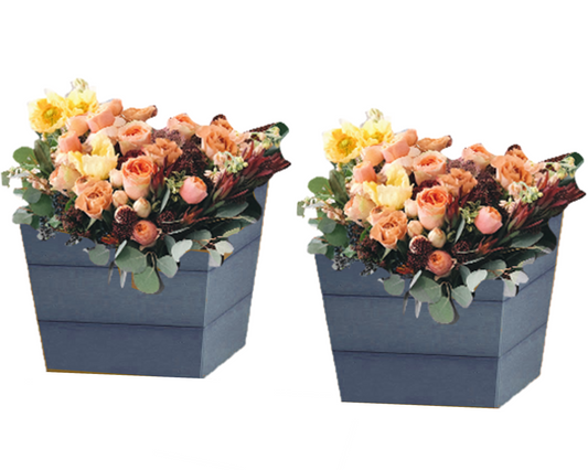 Set of 2 Small  Winawood Planters - Powder Blue