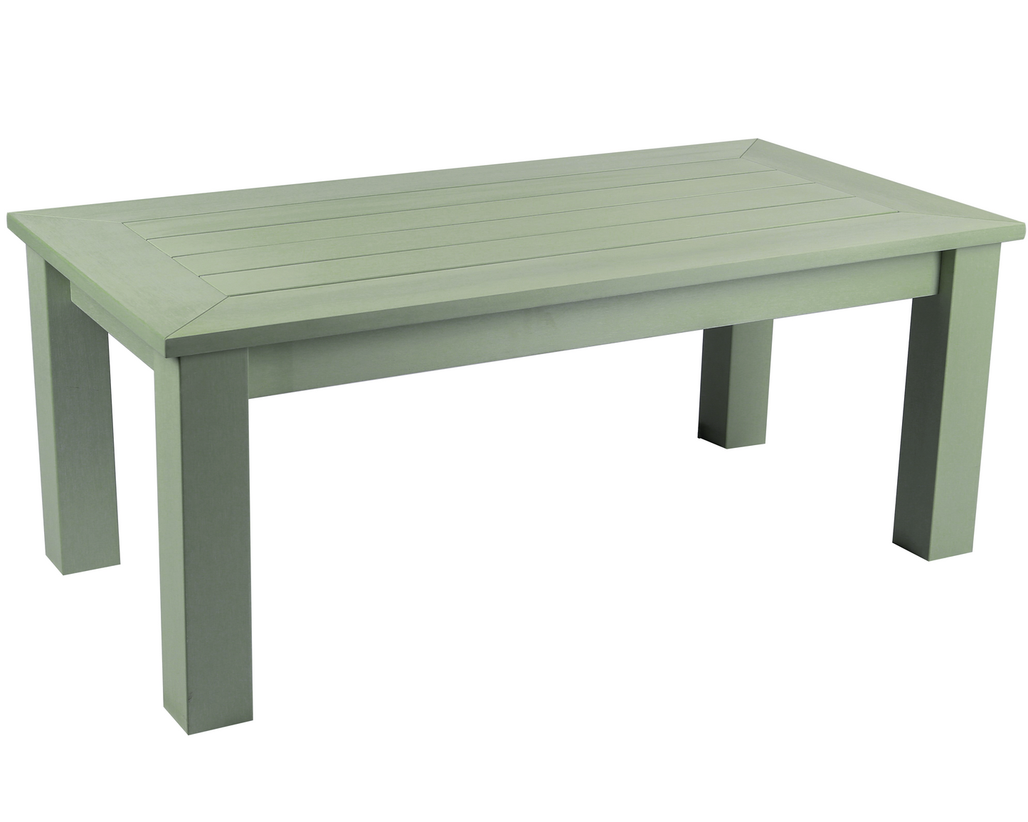 Winawood Wood Effect Coffee Table - L120cm x D61cm x H48cm - Duck Egg Green