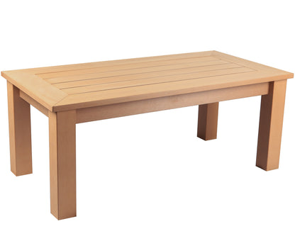 Winawood Wood Effect Coffee Table - L120cm x D61cm x H48cm - New Teak