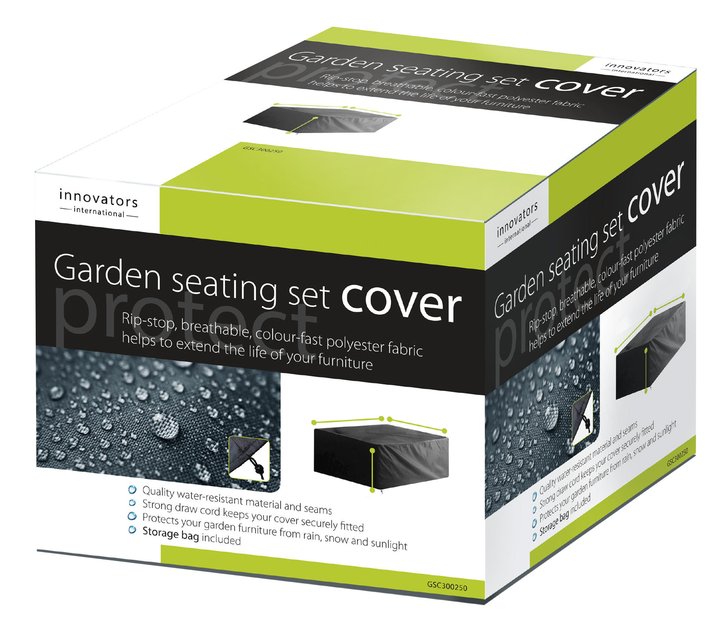 Outdoor Garden Furniture Cover For Double Cocoon Chair - Colour Box Packaging  -78x 63x135cm