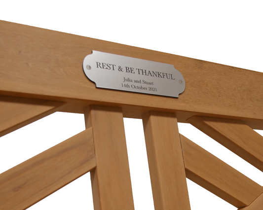 Personalised Plaques for Winawood Benches, Love Seats, and Armchairs