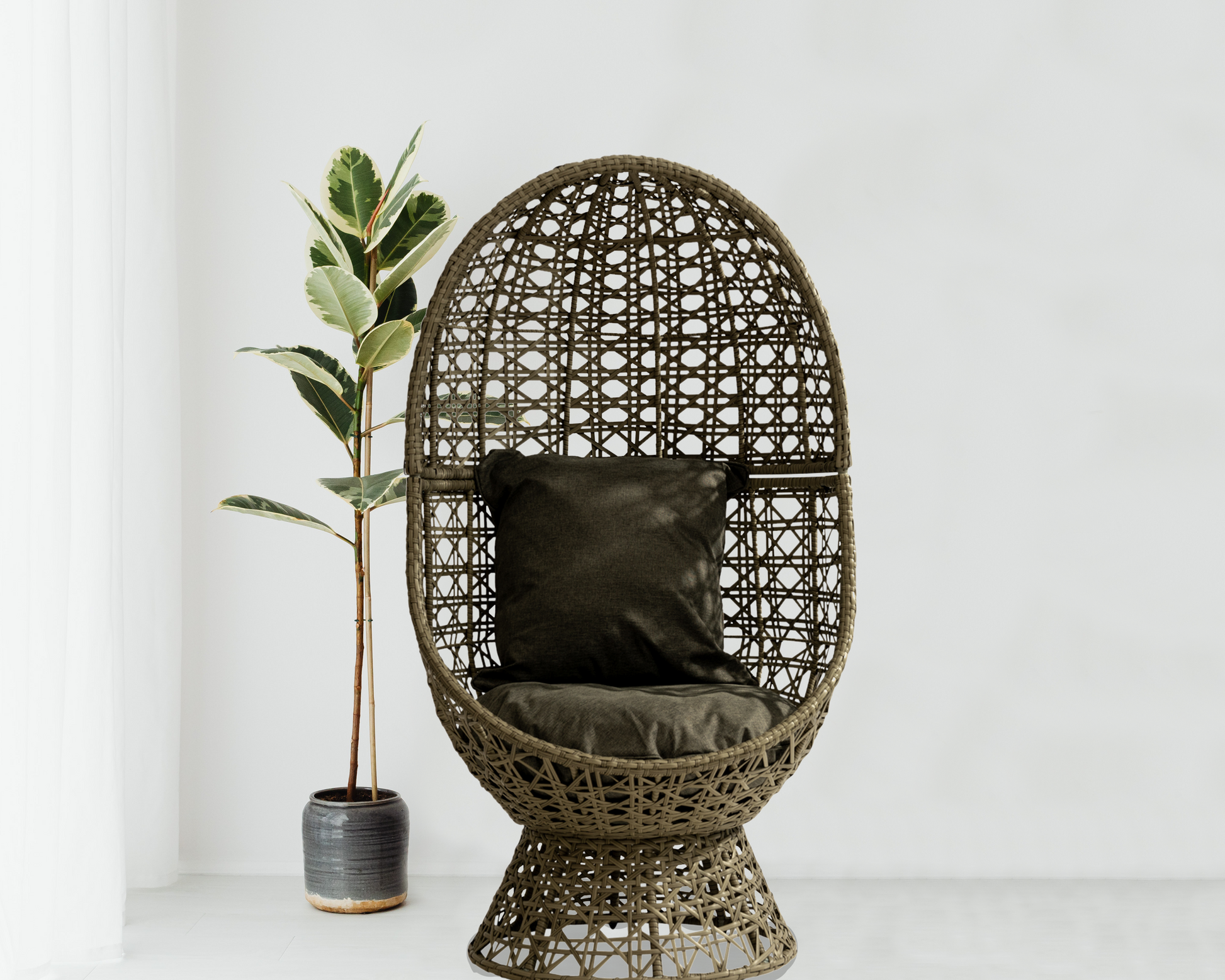 Swivel cocoon garden chair sale