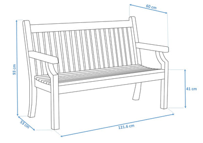 Bundle: Sandwick 2 Seater Bench + Bespoke Cushion - Stone Grey