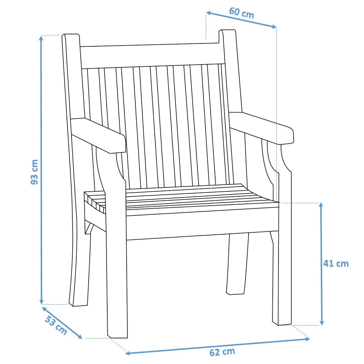 Winawood armchair, garden furniture, zero maintenance outdoor furniture
