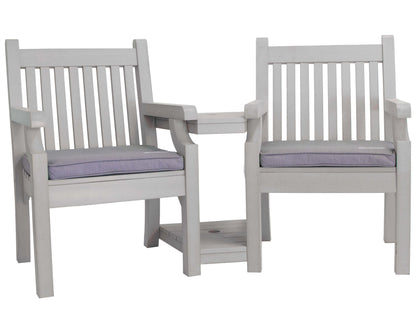 Bundle: Sandwick Love Seat + 2x Bespoke Cushion - Stone Grey