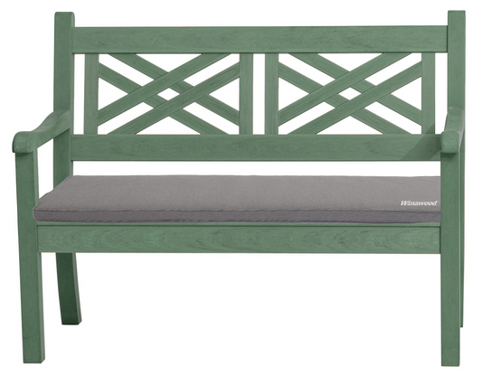 Bundle: Speyside 2 Seater Bench + Bespoke Cushion - Duck Egg Green