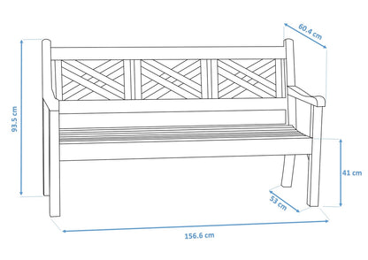 Bundle: Speyside 3 Seater Bench + Bespoke Cushion - New Teak