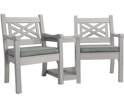 Bundle: Speyside Love Seat + 2x Bespoke Cushion - Stone Grey